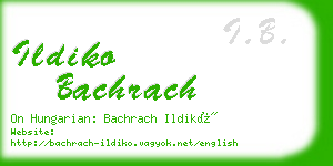 ildiko bachrach business card